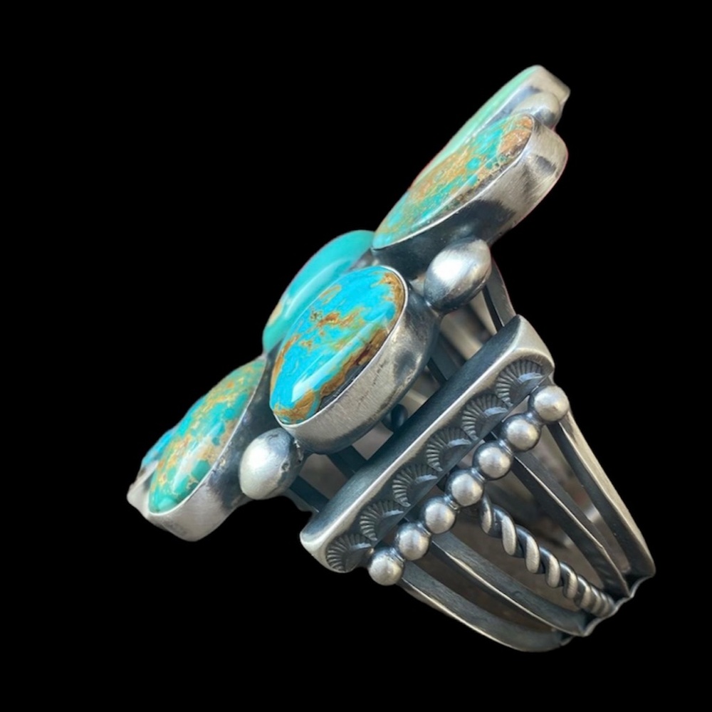 High Grade Royston Turquoise Cuff - Picture 3 of 3